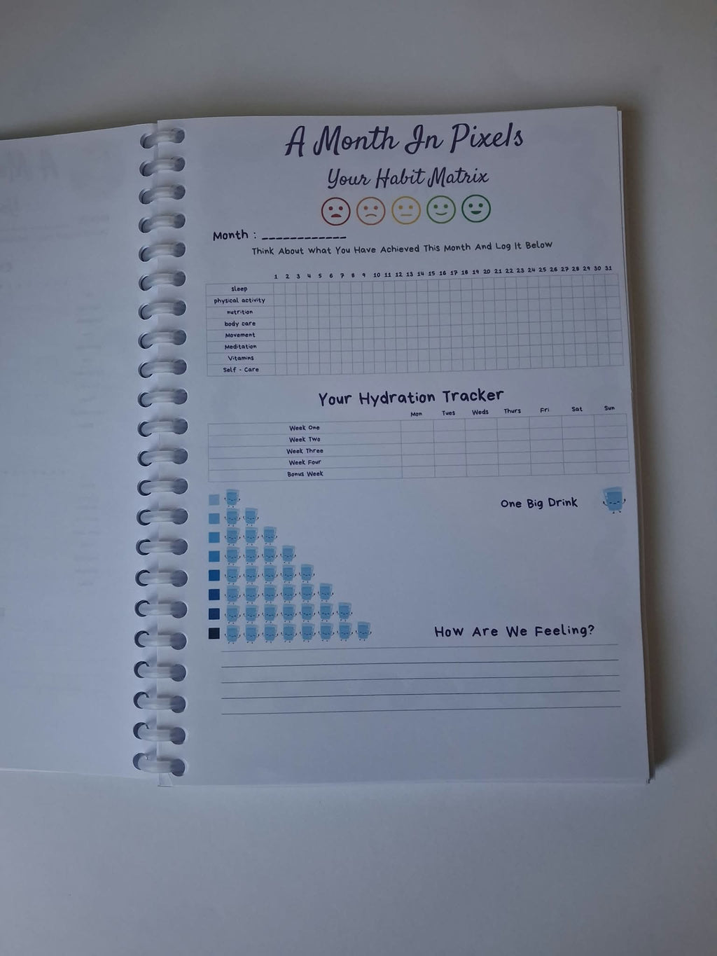 A Month In Pixels – Mood Matrix page