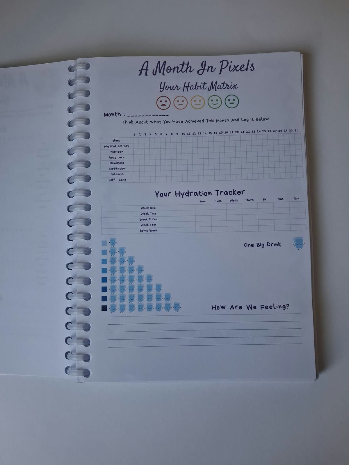 A Month In Pixels – Mood Matrix page