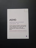 ADHD "24 Tabs Open & Spicy Blend of Chaotic Achievement" Funny Definition Wall Art Print – Neurodivergent Gift