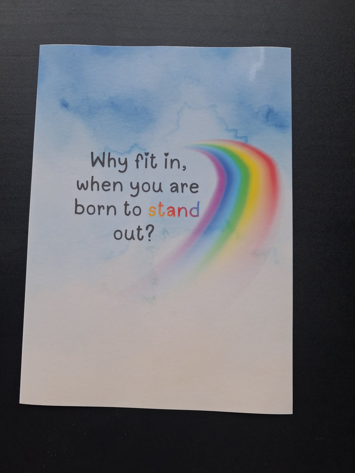 "Why Fit In, When You Are Born To Stand Out?" Neurodivergent Inspirational Wall Art Print