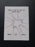 "Don't Try To Fit In Their Box!" Neurodivergent Inspirational Wall Art Print – Make It Yours