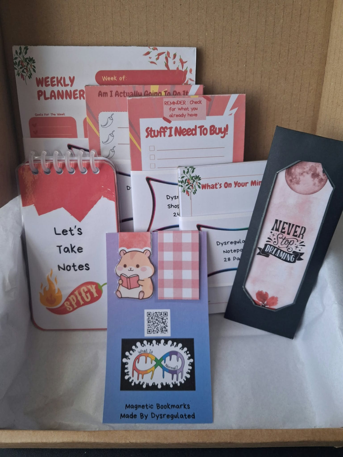 Dysregulated Spicy Stationery Set