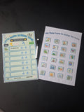 "Let's Earn Screen Time!" Wipe-Clean Reward Chart with Task Icons – SEND & Neurodivergent Children's Resource