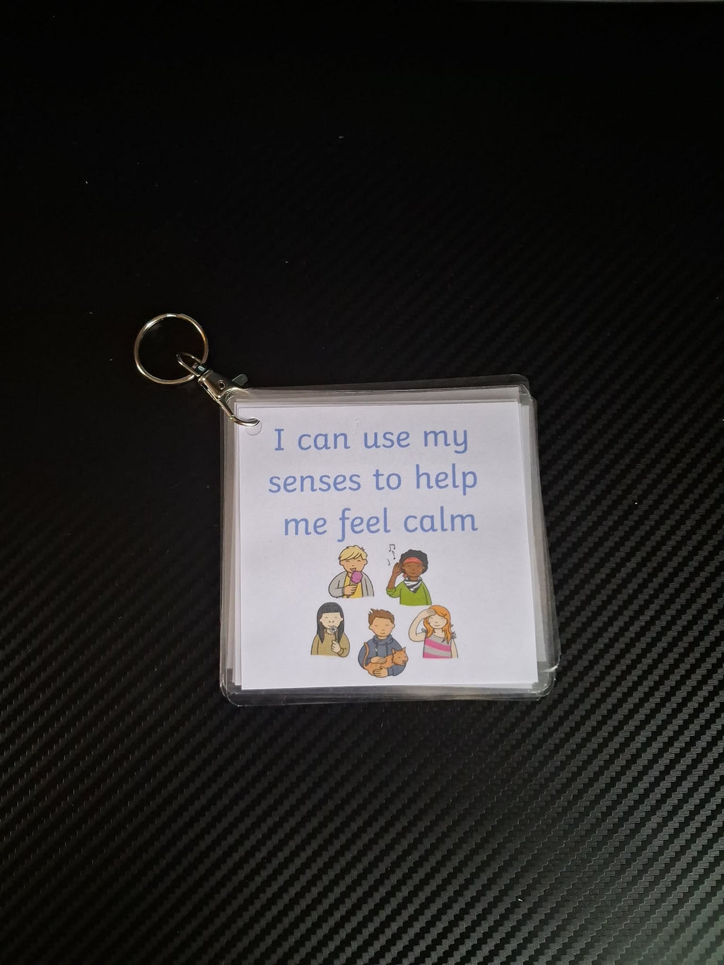 "I Can Use My Senses To Help Me Feel Calm" SEND Sensory Regulation Keyring Booklet – Neurodivergent Children's Resource