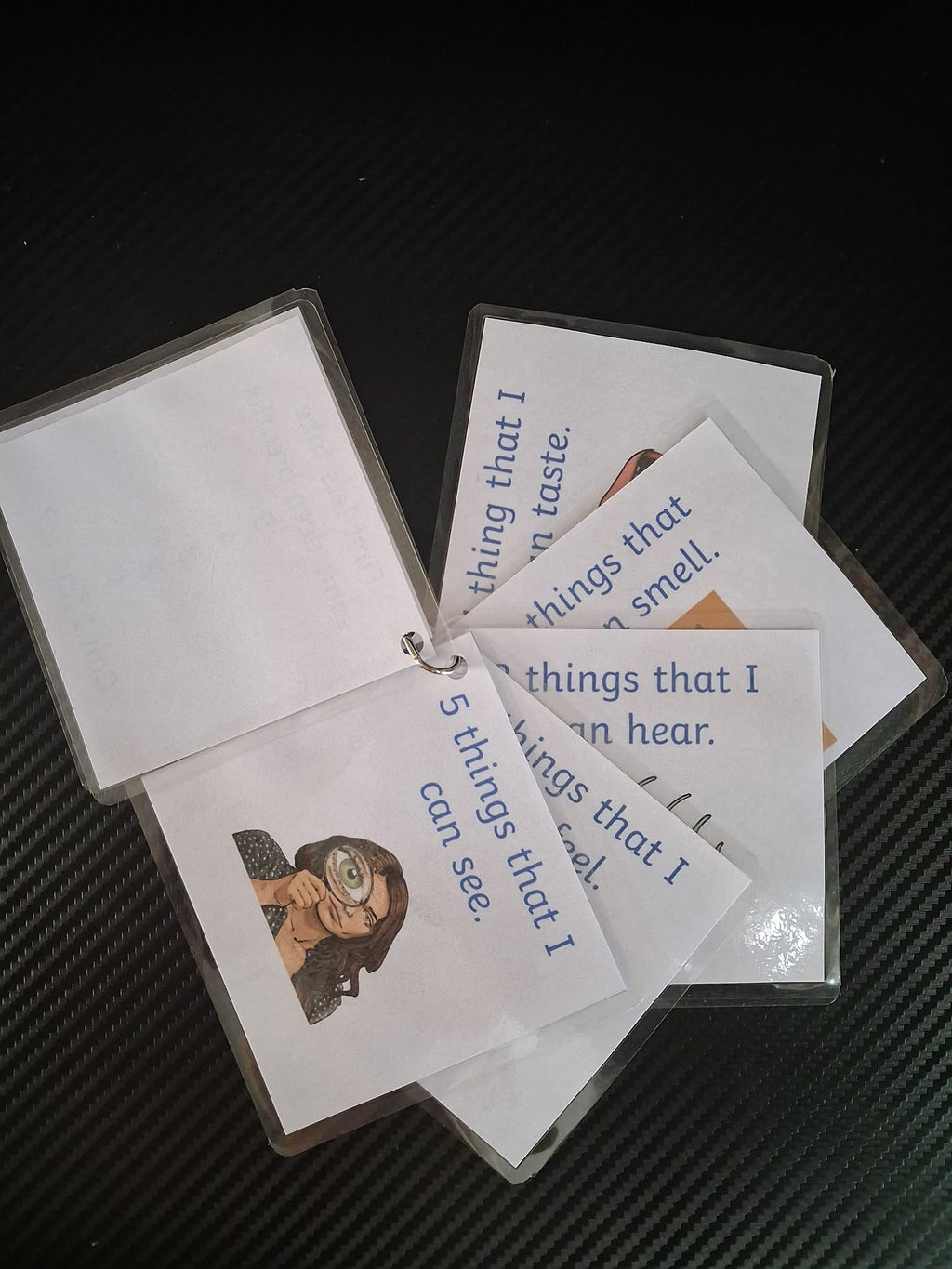 "I Can Use My Senses To Help Me Feel Calm" SEND Sensory Regulation Keyring Booklet – Neurodivergent Children's Resource